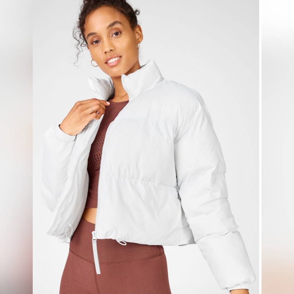 Fabletics Puffy White Coat